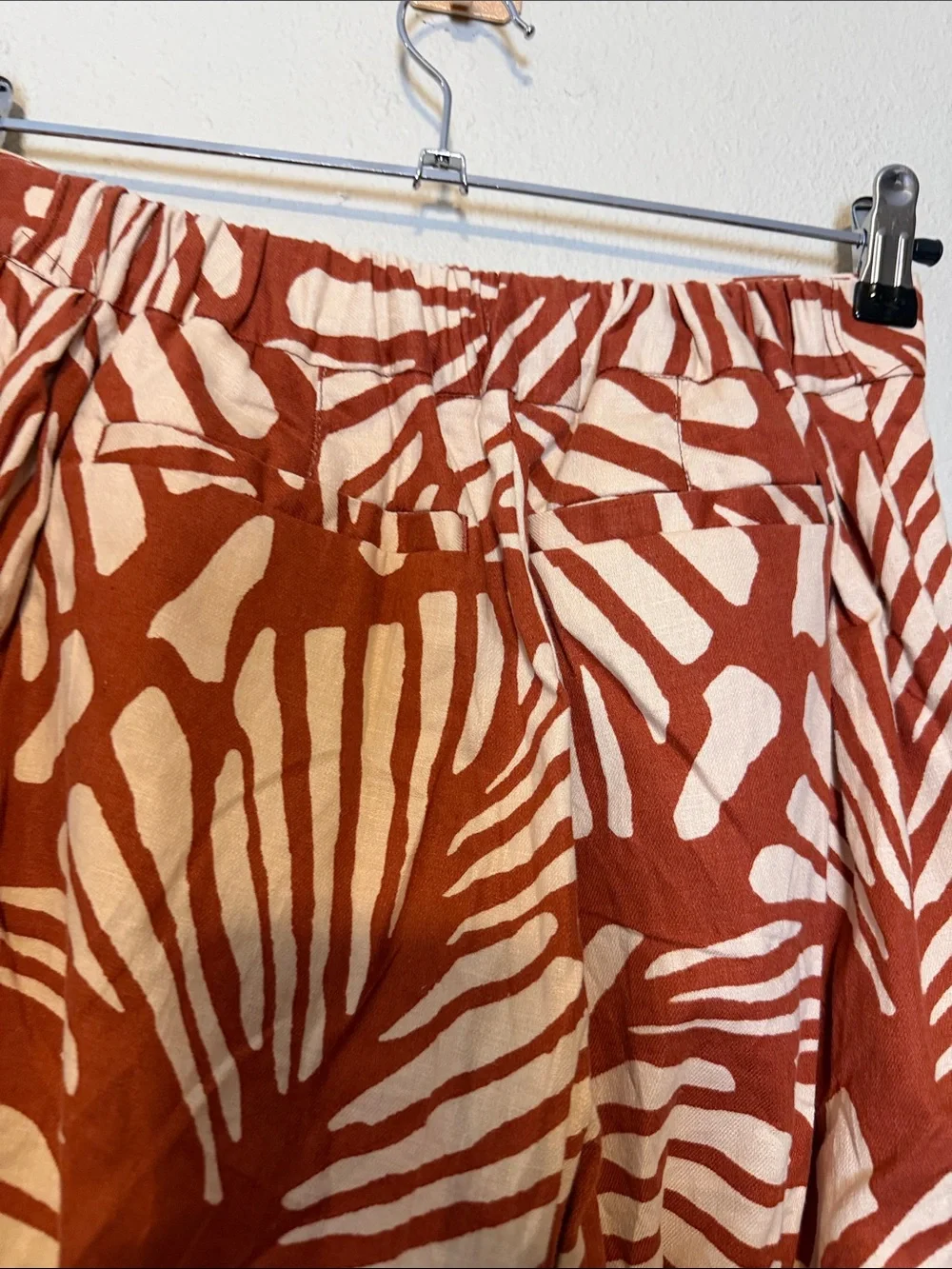 Banana Republic HAYDEN WIDE-LEG LINEN-BLEND PULL-ON PANT Size Small